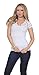 HOT FROM HOLLYWOOD Women's Fitted Casual Floral Lace Short Sleeve Shirt Top Blouse