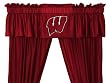 NCAA Wisconsin Badgers 5pc Jersey Curtains and Valance Set