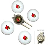 Louisville Cardinals 4 Golf Ball Divot Tool/Ball Marker Gift Set - Golf