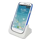 RND Dock for Samsung Galaxy S4 with AUDIO OUT and Dock Mode (compatible without or with a slim-fit case) (white)