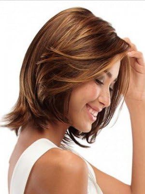 Magic Wig World Classical Medium Bob Chotolate Brown Synthetic Wig Hairstyle