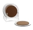 Acrylic Cork Lined Coasters Set of 6 with Stand