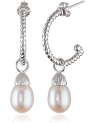 Bella Pearl Fancy Half Hook Earrings
