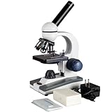 40X-1000X Home School Metal Frame C&F Compound Microscope + 10 Slide Collection