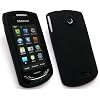 EMARTBUY SAMSUNG S5620 MONTE SILICON CASE/COVER/SKIN BLACK + SCREEN PROTECTOR