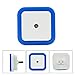 Exlight 8pcs Auto-controlled Sensing Lamps, 4 Circle Lamps and 4 Squares Lamps, Energy Saving, American Plug