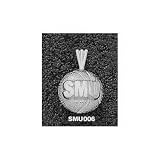SMU Mustangs Solid Sterling Silver ''SMU'' Basketball Pendant
