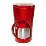Kalorik TKM-17409 900-Watt 8-10-Cup Coffeemaker with Stainless-Steel Carafe, Red