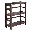 Espresso Wide 2-Section Bookshelf