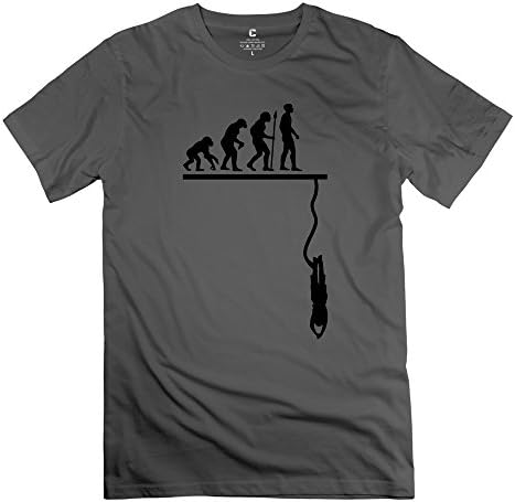ZYA6W Men Bungee Evolution 100% Cotton Custom T Shirt DeepHeather 45