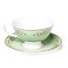 Green Regency Teacup and Saucer