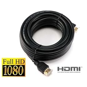 30 Foot B & A Computer Black Gold HDMI Male/Male Digital Audio/Video HDTV/Home Theater Cable