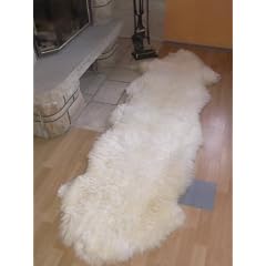 SCHAFFELL - L�UFER FELL TEPPICH WEISS ca.200x70cm
