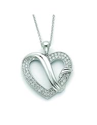 Silver CZ Forever Grateful 18in Necklace. Metal Weight- 5.36g.