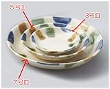 【波佐見焼 和皿・洋皿】 粉引三彩 ３号皿 〔キャッシュバックキャンペーン対象商品〕