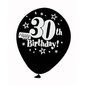 Chic black and white is an interesting 30th birthday idea