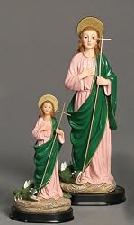 Luciana Collection - Statue - Saint Martha - Poly Resin Statues on Dark Base - 5in.