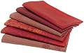 Nydel Pondichery Set of 6 18-Inch by 18-Inch Napkins, Safran