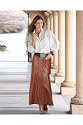 Newport News Together Lace-up front leather skirt