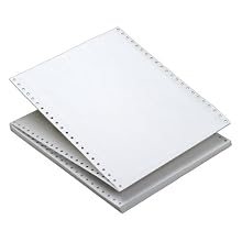 Adams Continuous Computer Paper, 1 Part, Removable 0.5 Inch Margins, 20 Pound Stock, 9.5 x 11 Inches, 2700 Sheets, White (5509)