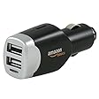 AmazonBasics 4.0 Amp Dual USB Car Charger for Apple and Android Devices (High Output)