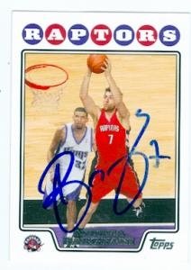 Andrea Bargnani Autographed/Hand Signed basketball card (Toronto Raptors) 2008 Topps #44