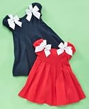 Sweet Heart Rose Little Girl Knit Dress with Bows