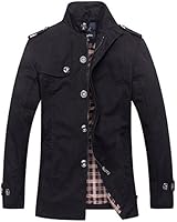 Wantdo Mens Single-Breasted Wind Coat