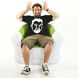 Smart Air Beds Rave Inflatable Chair (White w/Flocked Green Center)