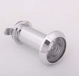 RioRand ドアメガネ 防犯用 超広角ドアスコープ！150度のワイドな視界で来客を確認 (シルバー色)