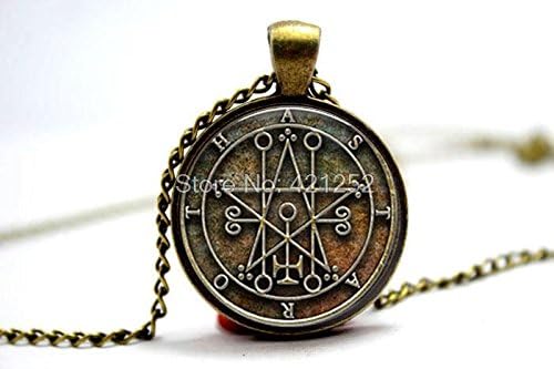 Pretty Lee 2015 Fashion Seal Of Astaroth Sigil Pendant Necklace Glass Photo Cabochon Necklace Christmas gift