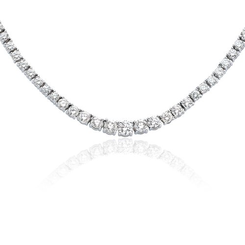 14K White Gold 8 ct. tw. Graduated Diamond Tennis 