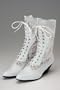 Western Wedding Boot Leather and Lace 8.5 Med Ivor