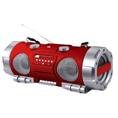 Roadstar RCR-4950USRD Ghettoblaster mit Radio Recorder (CD-/MP3-/Kassetten-Player) rot