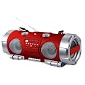 Roadstar RCR-4950USRD Ghettoblaster mit Radio Recorder (CD-/MP3-/Kassetten-Player) rot