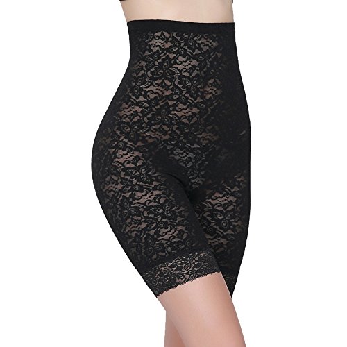 FeelinGirl Women's Smooth Lace Shapewear High-Waist Thigh Slimmer Shorts