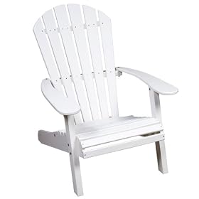 Lifestyle Adirondack Fan-Back Chair - White by 