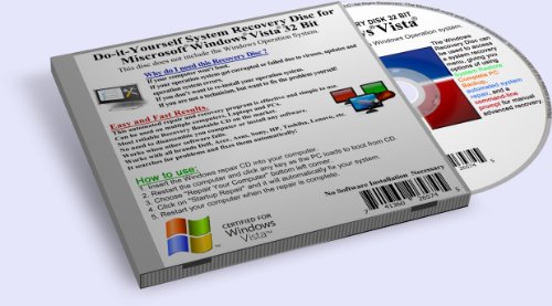 Windows Vista System Recovery disk Live Boot CD 32 bit DVD. (disc is comparable with Home Basic, Home Premium, Business, and Ultimate).