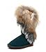 IVG Women's Winter Boots, Indian Style Real Leather Snow Boots Fox Fur