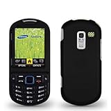 Black Rubberized Snap-On Hard Skin Case Cover for Samsung Restore M570 Phon ....