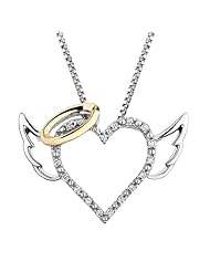 Angel Heart Diamond Pendant 1/20ctw