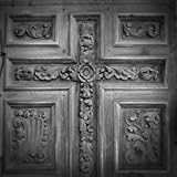 IMAGE OF 'Carved Cross in the Mission Door - San Antonio', Limited Edition Photograph, Home Decor Artwork