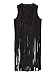 PERSUN Women's Fringe Vest Faux Suede Open Front Sleeveless Vest Cardigan 70S Hippie Clothes