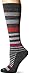 Sockwell Women's Orbital Stripe Moderate Graduated Compression Sock, Charcoal - M/L