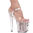 High Platform Flower Fillled Sandal 8 Inch Heel High Platform Sexy Women's Shoes Fushia Pink Red White