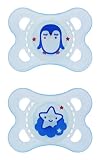 MAM Night Pacifiers 2+m silicone 2 Pack - Boy Colors