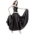 Black Satin Full Circle Skirt