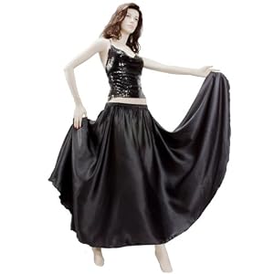 ShimmyShimmy: Black Satin Full Circle Skirt ShimmyShimmy: Black Satin Full Circle Skirt