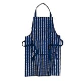 Bib Apron (Butchers Blue & White Stripe)