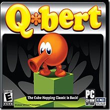 Encore Software Q Bert 50 Levels Of Gameplay Plate Designs Eye Catching Animation Popular